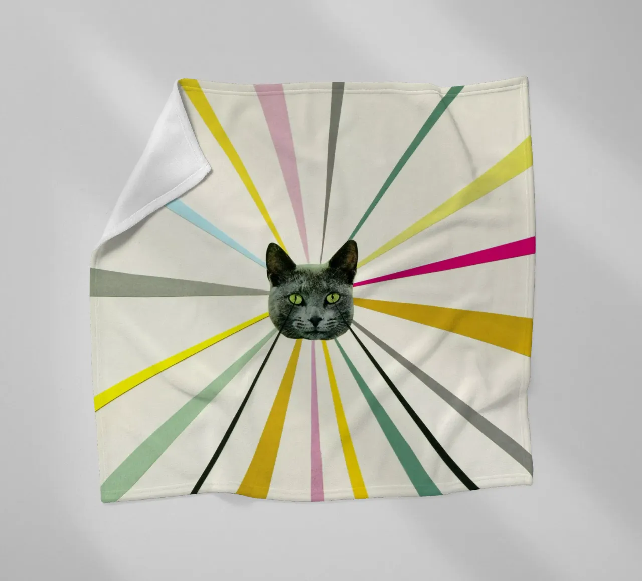 Kattenogen fleecedeken van Cassia Beck Collage