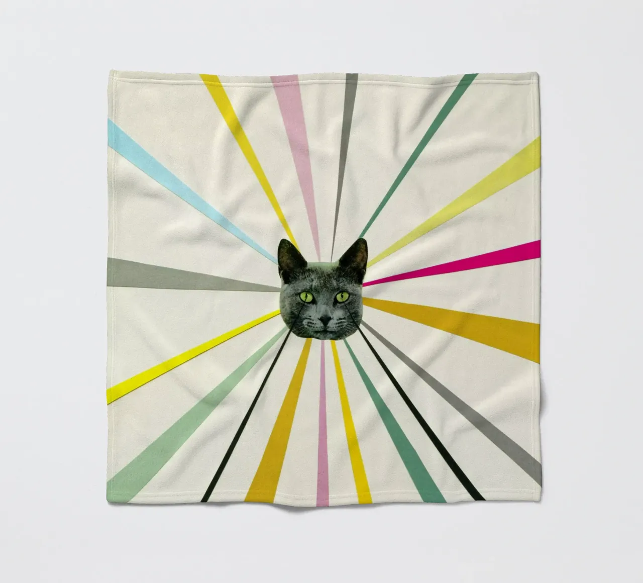 Kattenogen fleecedeken van Cassia Beck Collage