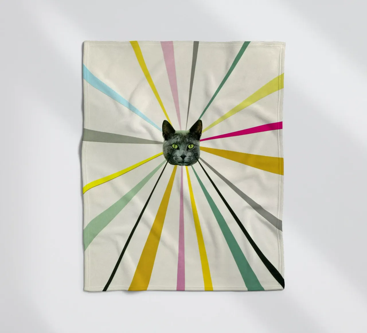 Kattenogen fleecedeken van Cassia Beck Collage