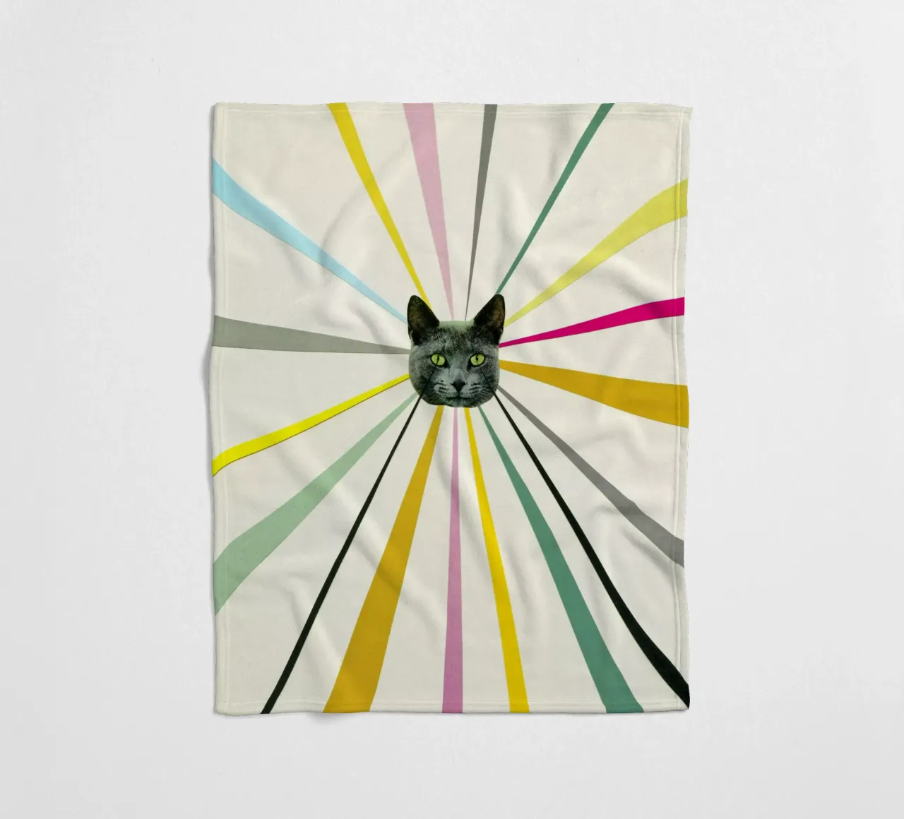 Cat's Eyes fleece blanket by Cassia Beck Collage