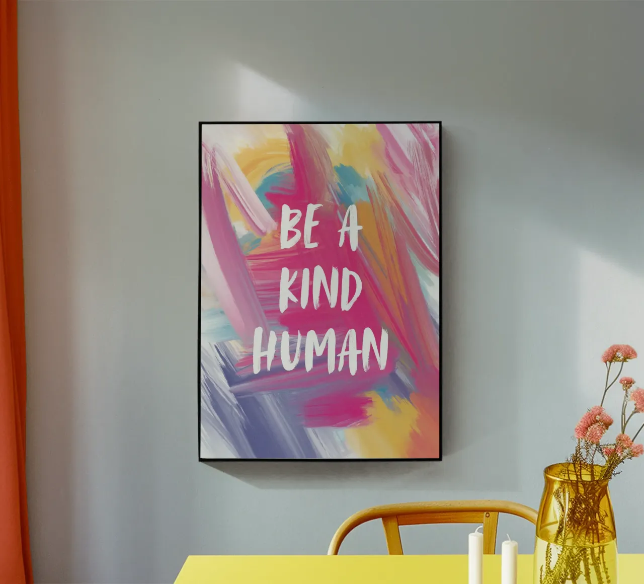 Be a kind human plexiglass da Quotes on walls