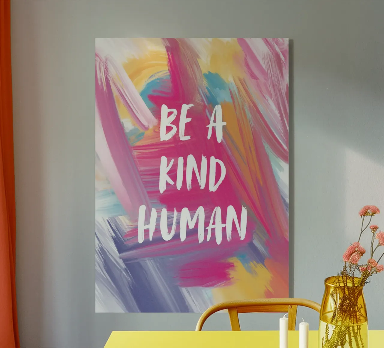 Be a kind human plexiglass da Quotes on walls
