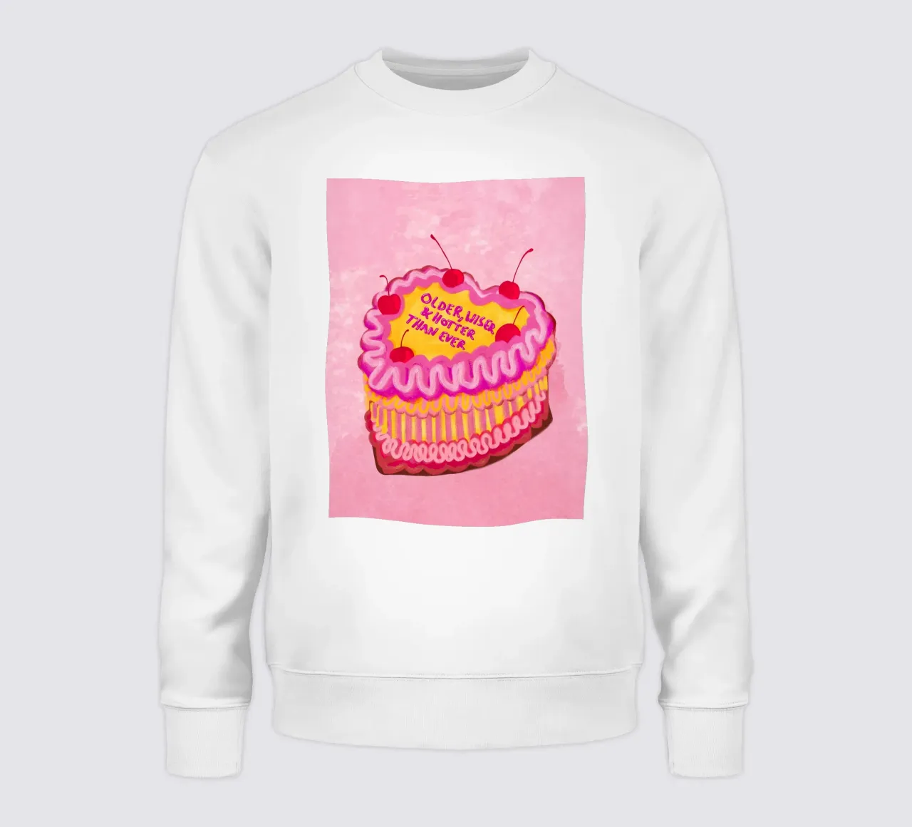 Torta alla panna Più vecchio, più caldo, più saggio felpa da Illustration Raissa Oltmanns