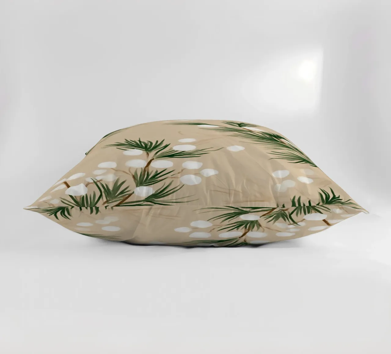 Winter Pine & Snowberry Pattern cuscino da michi