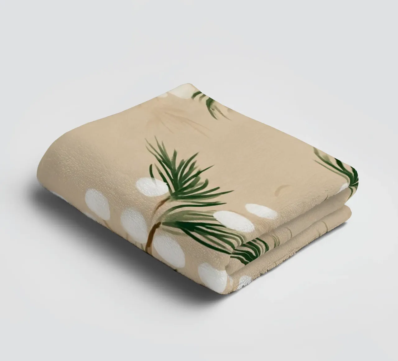Winter Pine & Snowberry Pattern asciugamano da bagno da michi