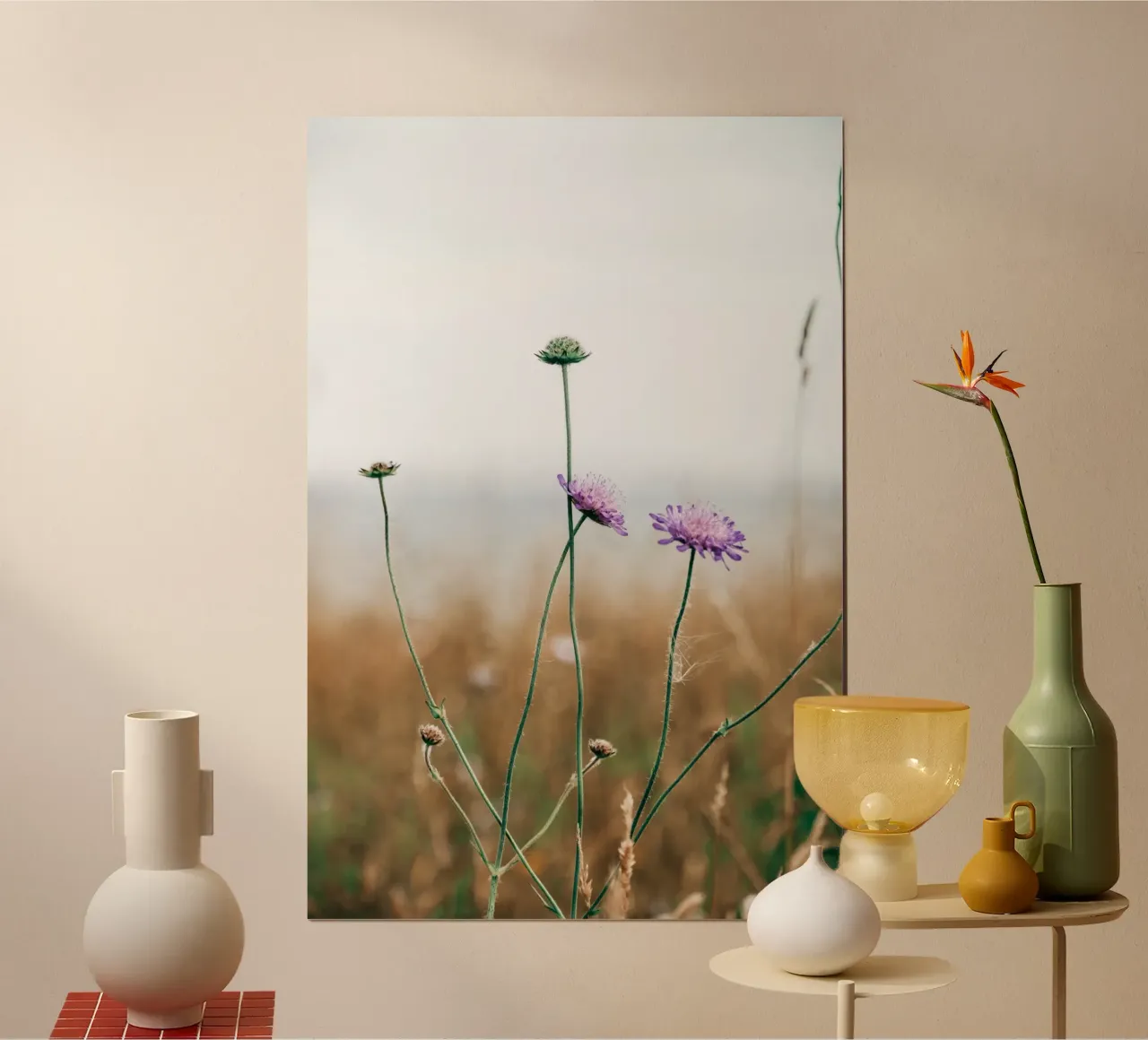 BlumenBande - Dänemark Poster mit Holzrahmen von stine wiemann