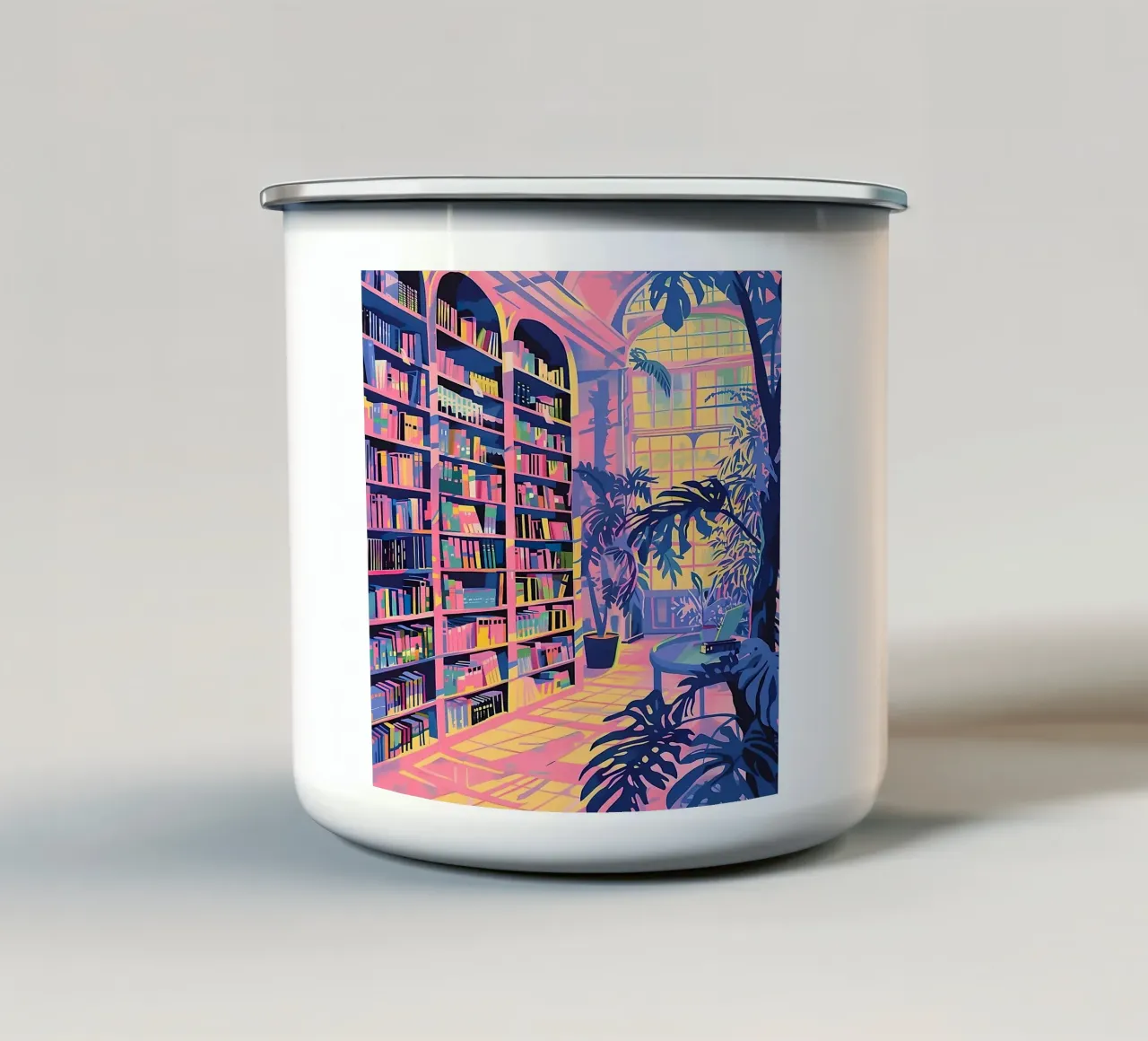 Library tazza in smalto da Seitz Michelle