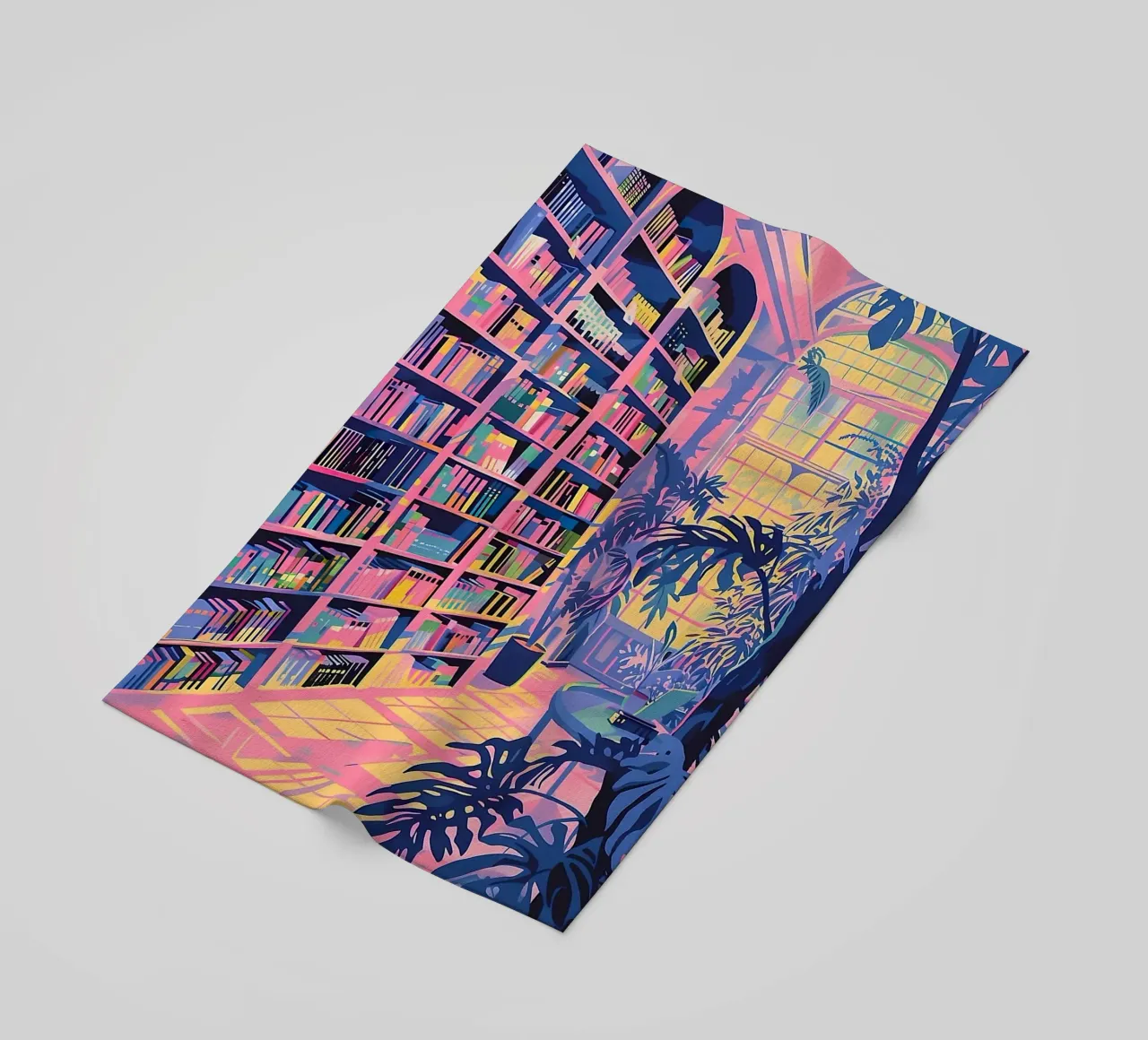 Library beach towel by Seitz Michelle