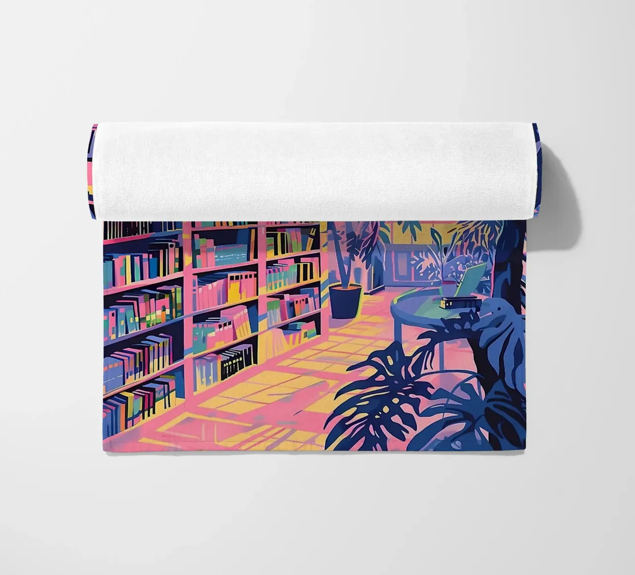 Library beach towel by Seitz Michelle