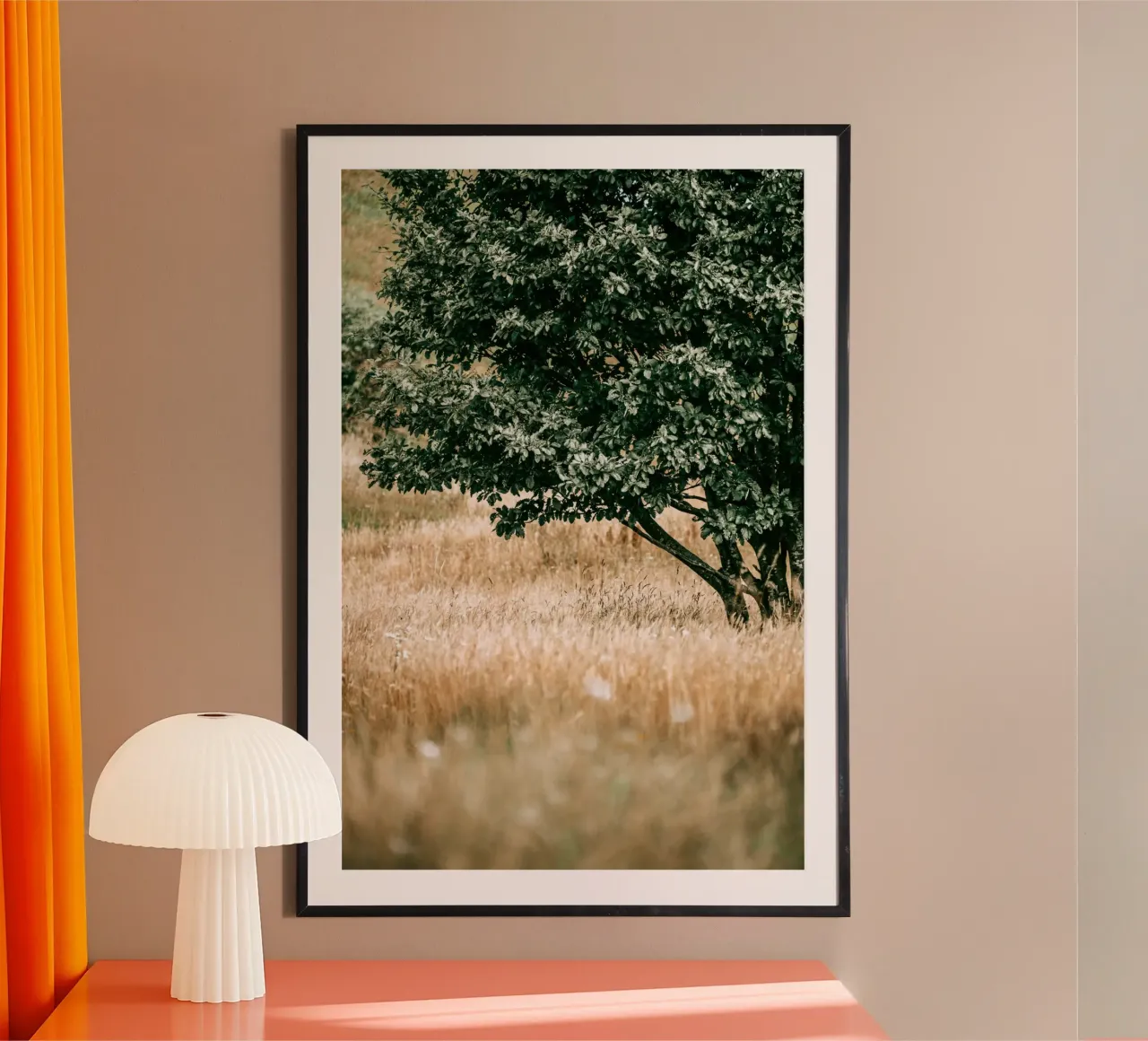 SommerWiese - Dänemark Poster mit Aluminium Rahmen von stine wiemann