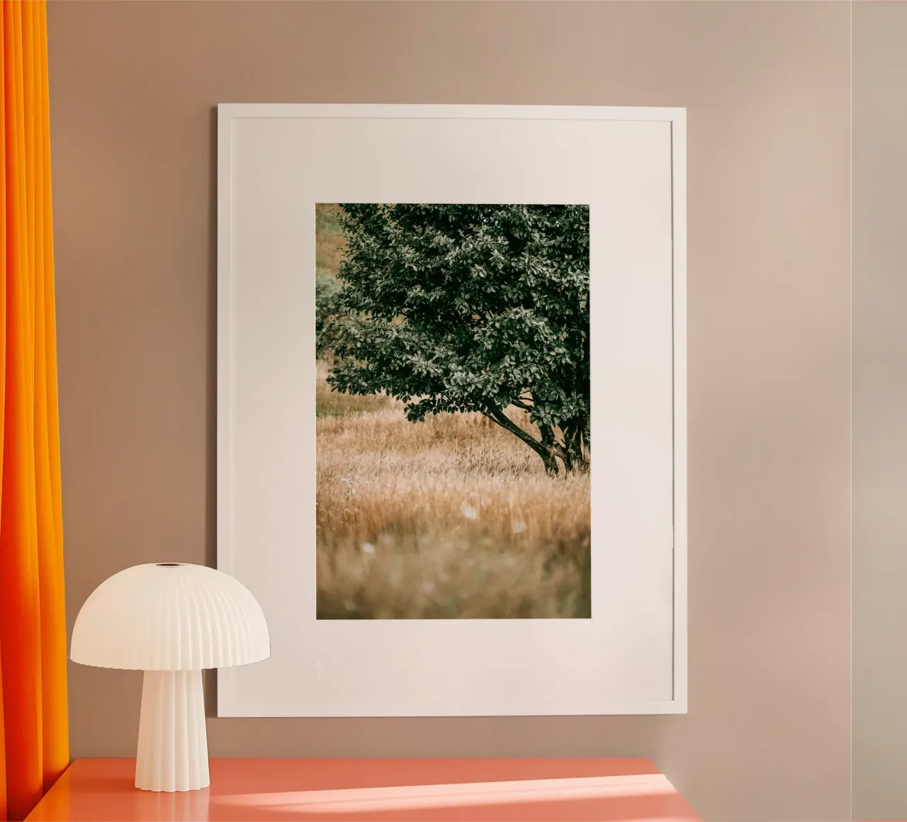 SommerWiese - Dänemark Poster mit Aluminium Rahmen von stine wiemann