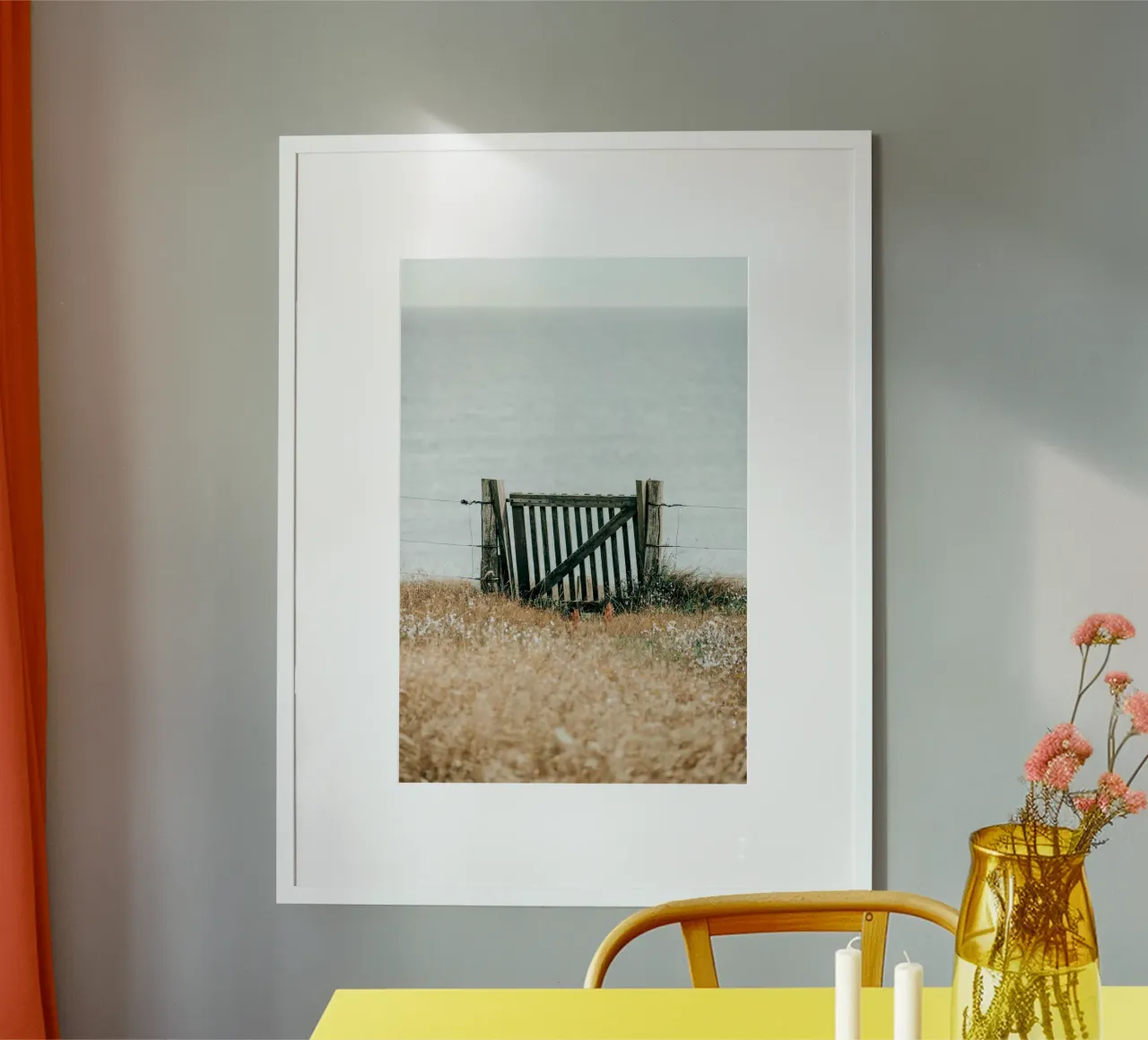 TorWart - Dänemark Poster mit Holzrahmen von stine wiemann