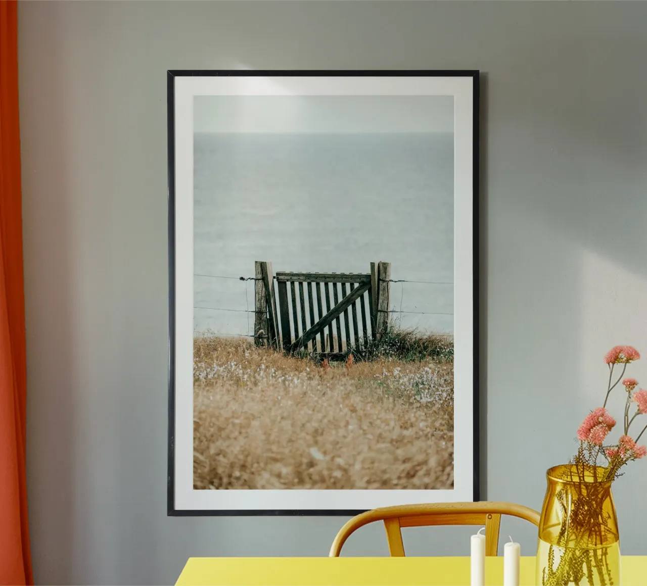 TorWart - Dänemark Poster mit Holzrahmen von stine wiemann