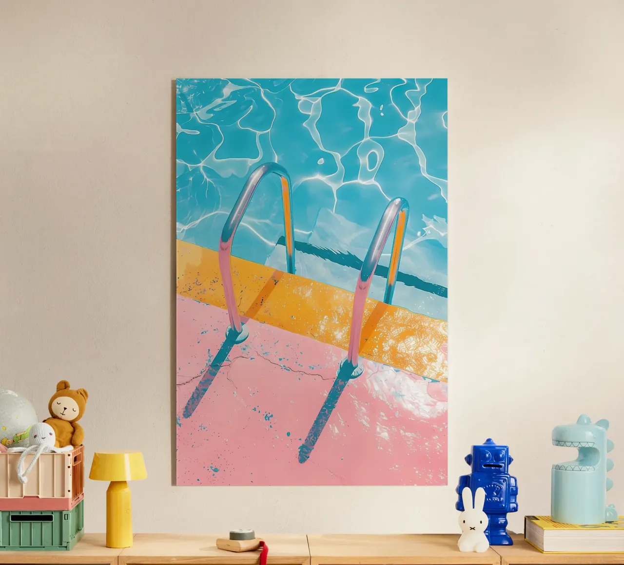 Swimming pool acryl van Seitz Michelle