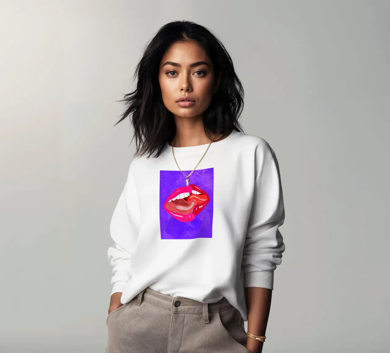 I kissed a gril and I like it felpa da Illustration Raissa Oltmanns