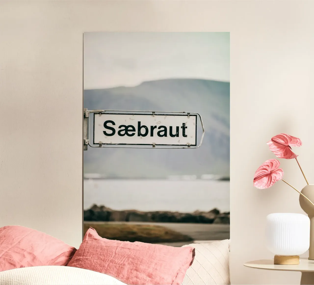 SeeBraut - Island Poster mit Holzrahmen von stine wiemann