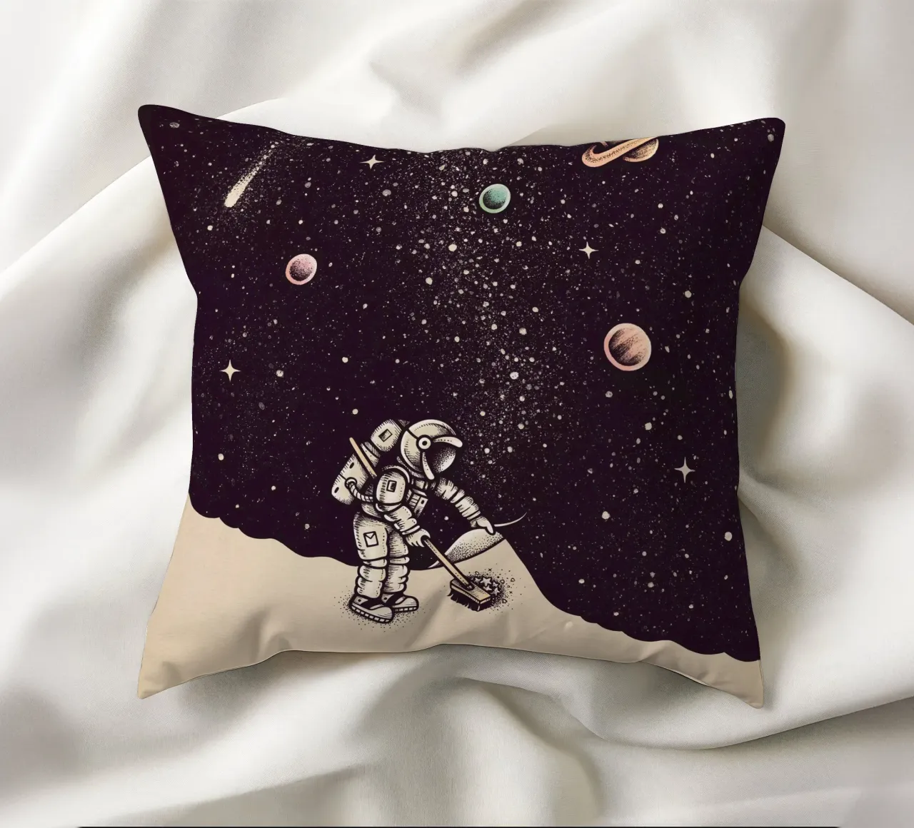 Enkel Dika - Space Dust cuscino da The Artcircle