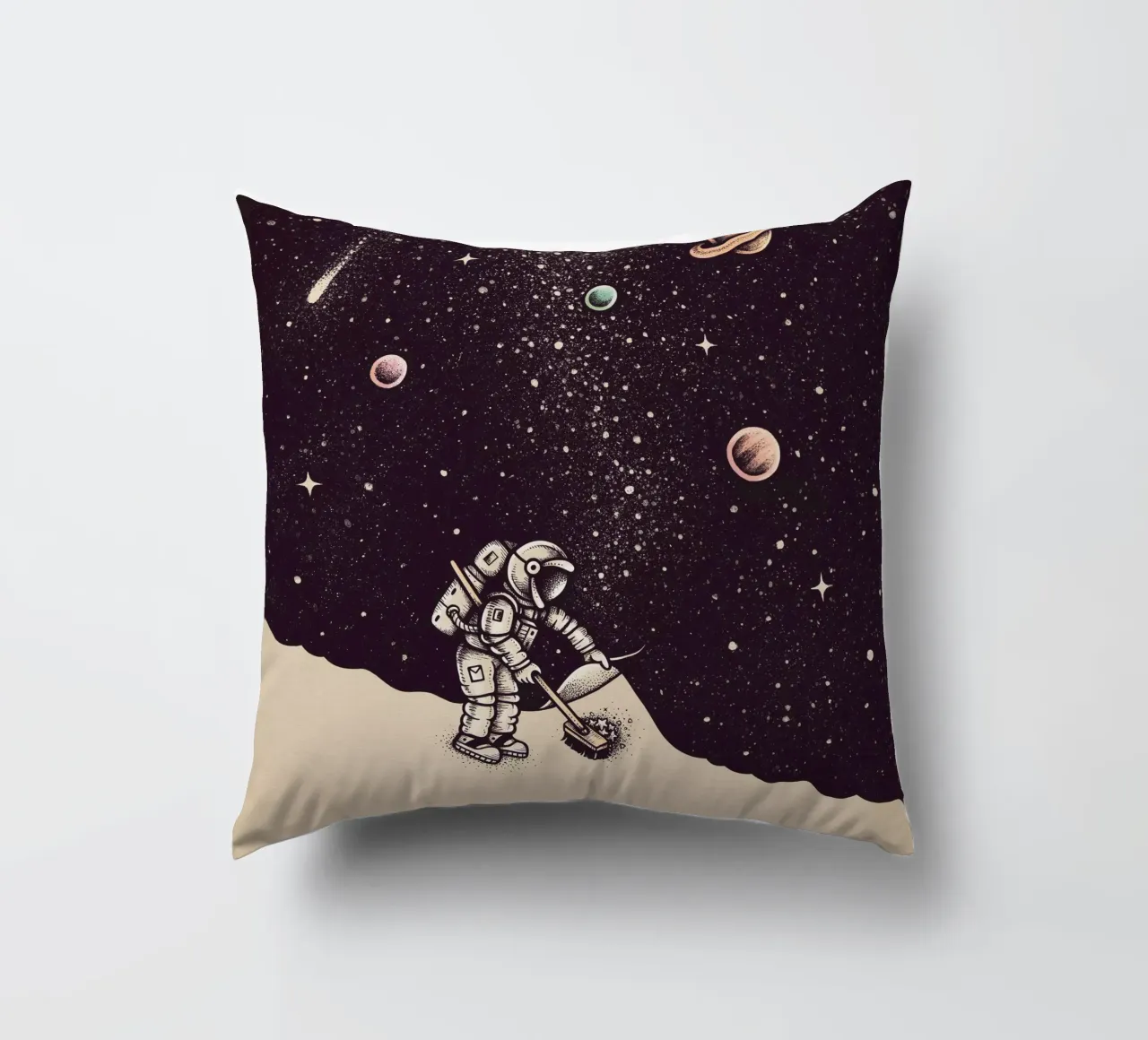 Enkel Dika - Space Dust cuscino da The Artcircle