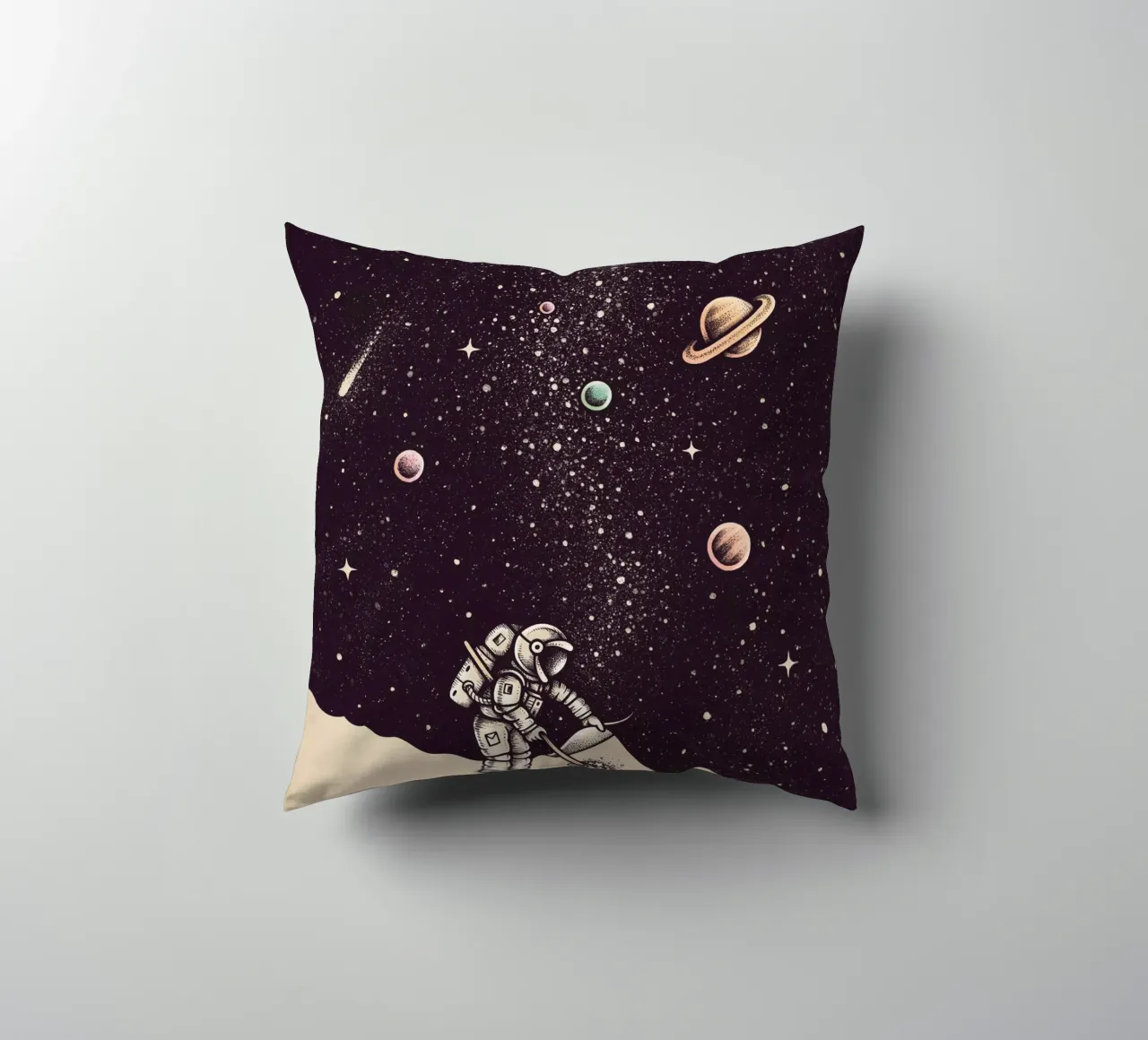 Enkel Dika - Space Dust cuscino da The Artcircle