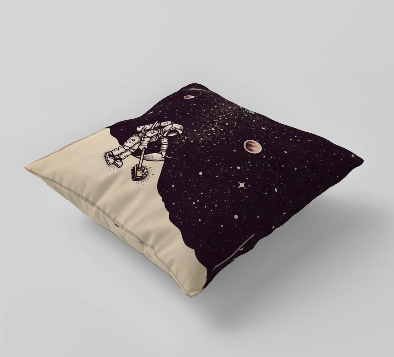 Enkel Dika - Space Dust cuscino da The Artcircle