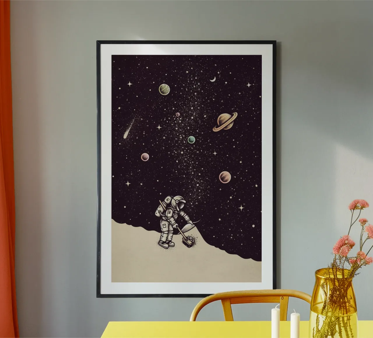 Enkel Dika - Space Dust carta hahnemühle da The Artcircle