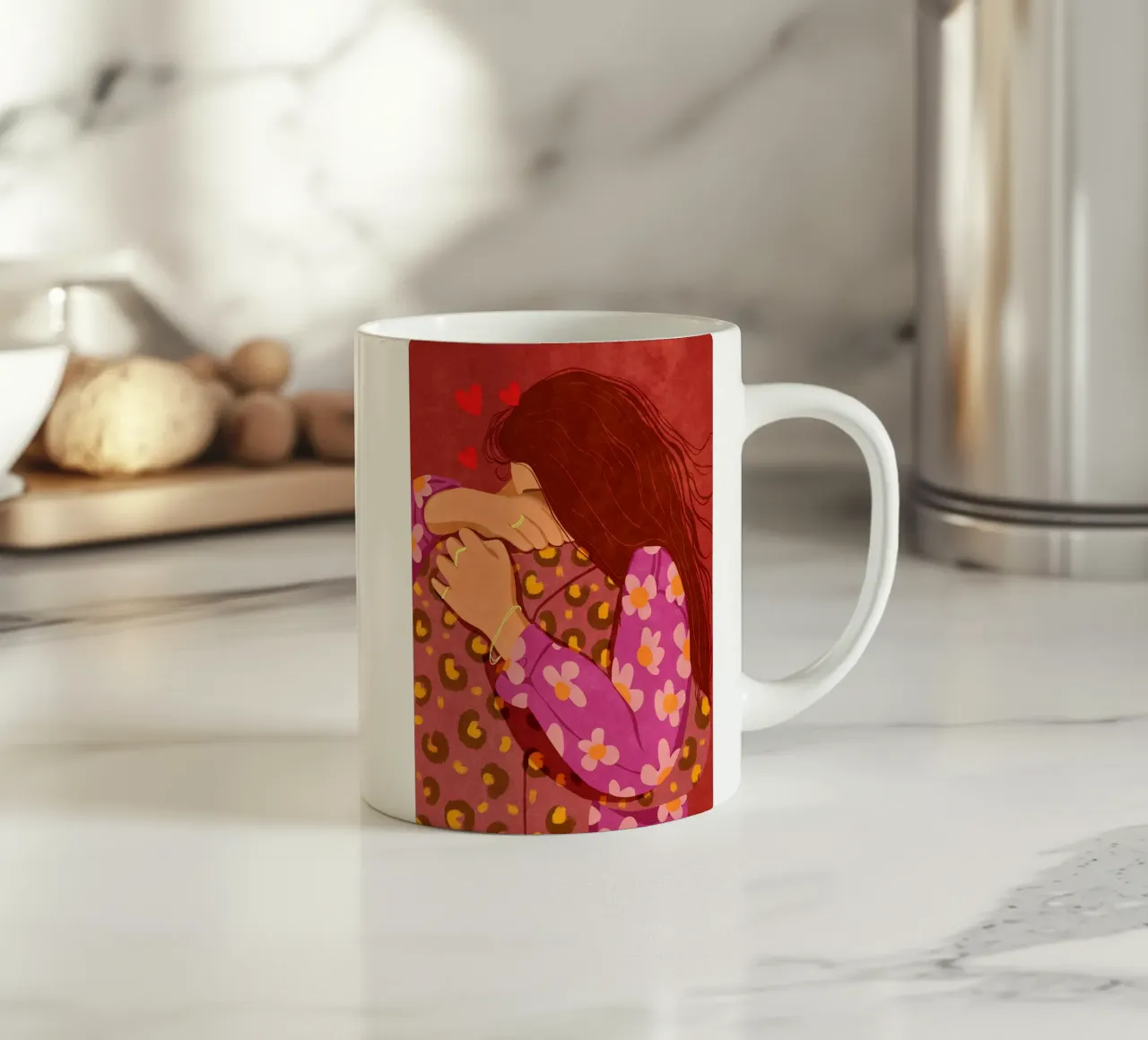 Stringimi forte tazza in ceramica da Illustration Raissa Oltmanns