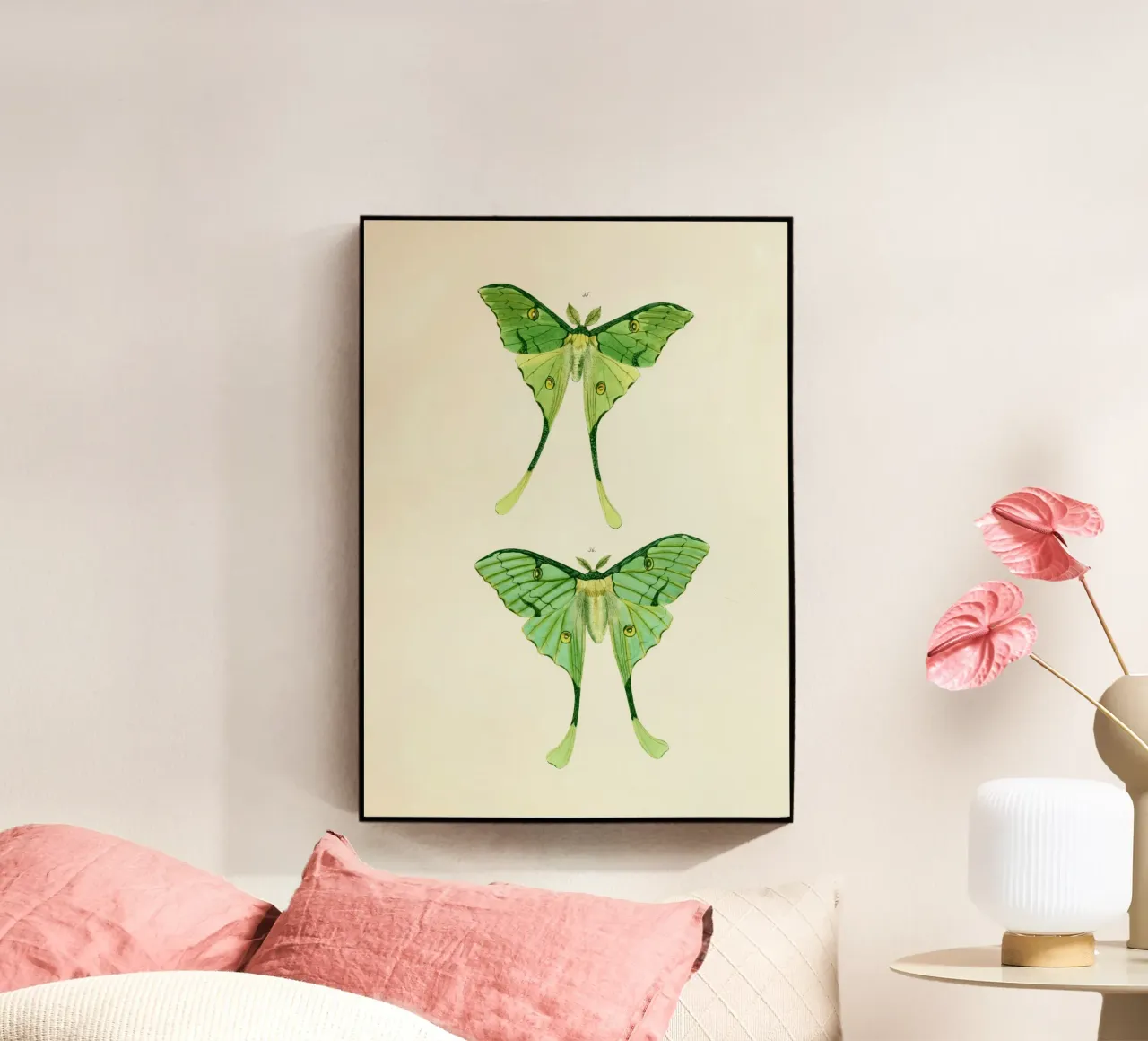 Green wings acrylic glass by vintagebotanics