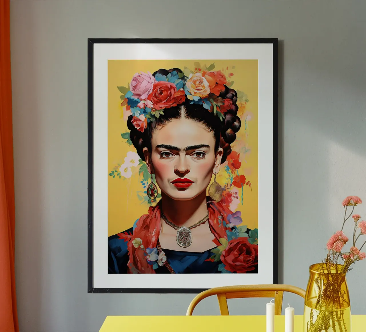 Frida Kahlo "Power in Every Color" carta hahnemühle da Fantasias Florales