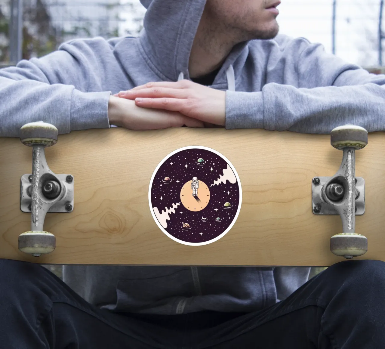 Enkel Dika - Spacetime Tune Sticker von The Artcircle