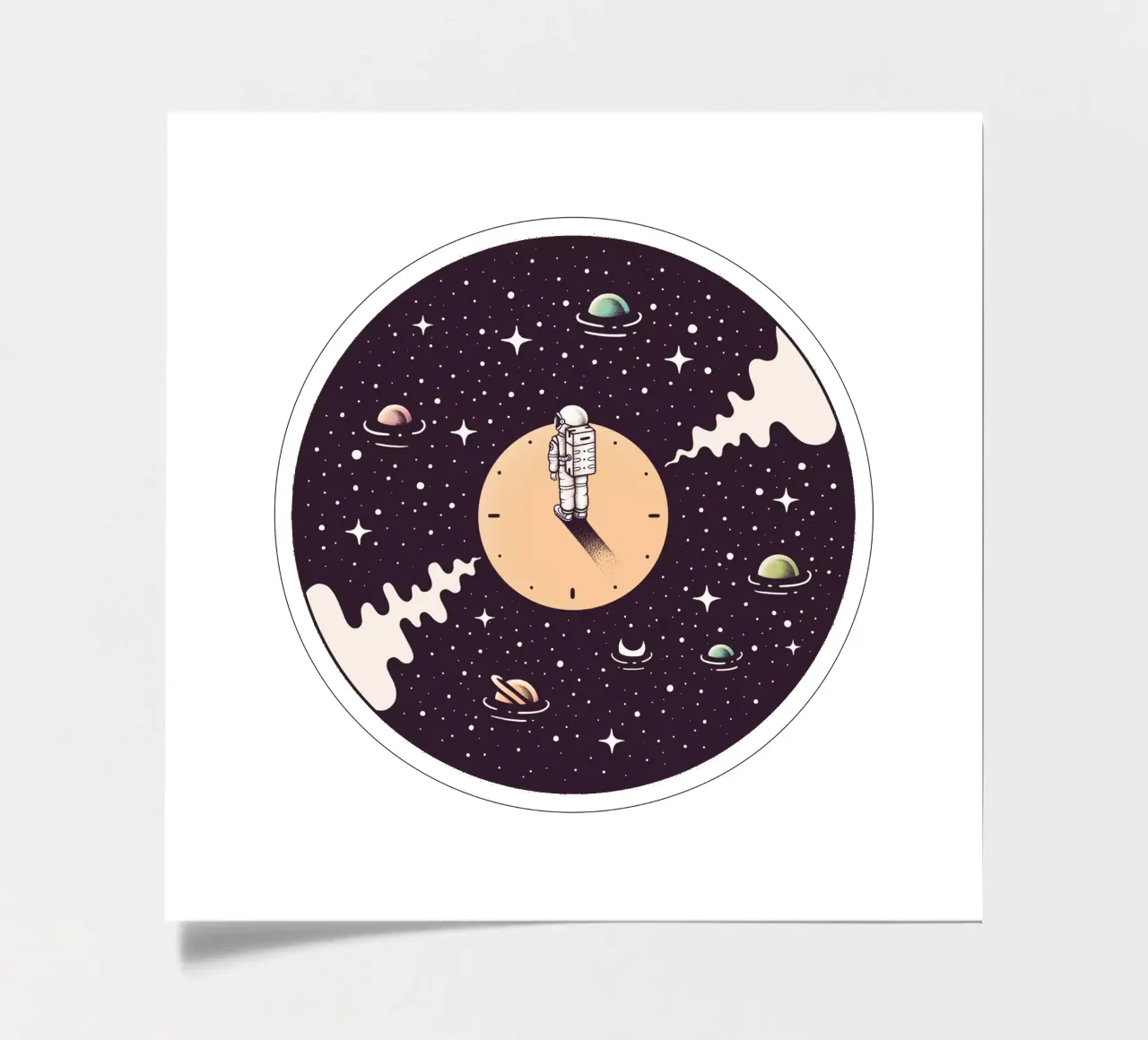 Enkel Dika - Spacetime Tune foglio adesivo da The Artcircle