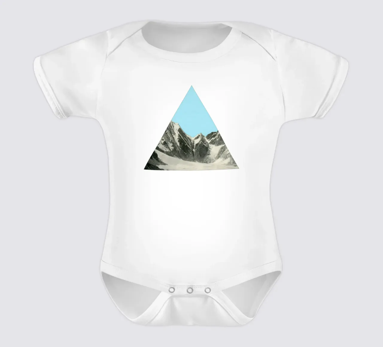 Blauer Himmel Kurzarm Babybody von Cassia Beck Collage