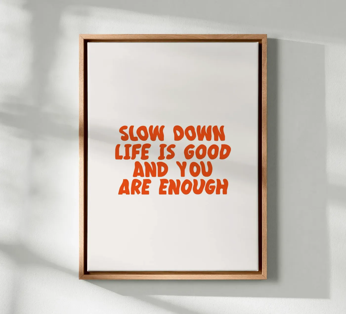 Slow Down canvas by KRUTH DESIGN