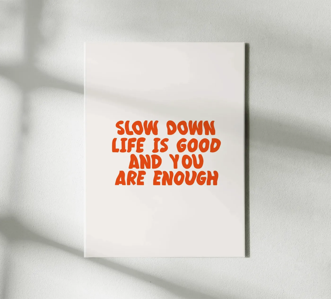 Slow Down canvas by KRUTH DESIGN