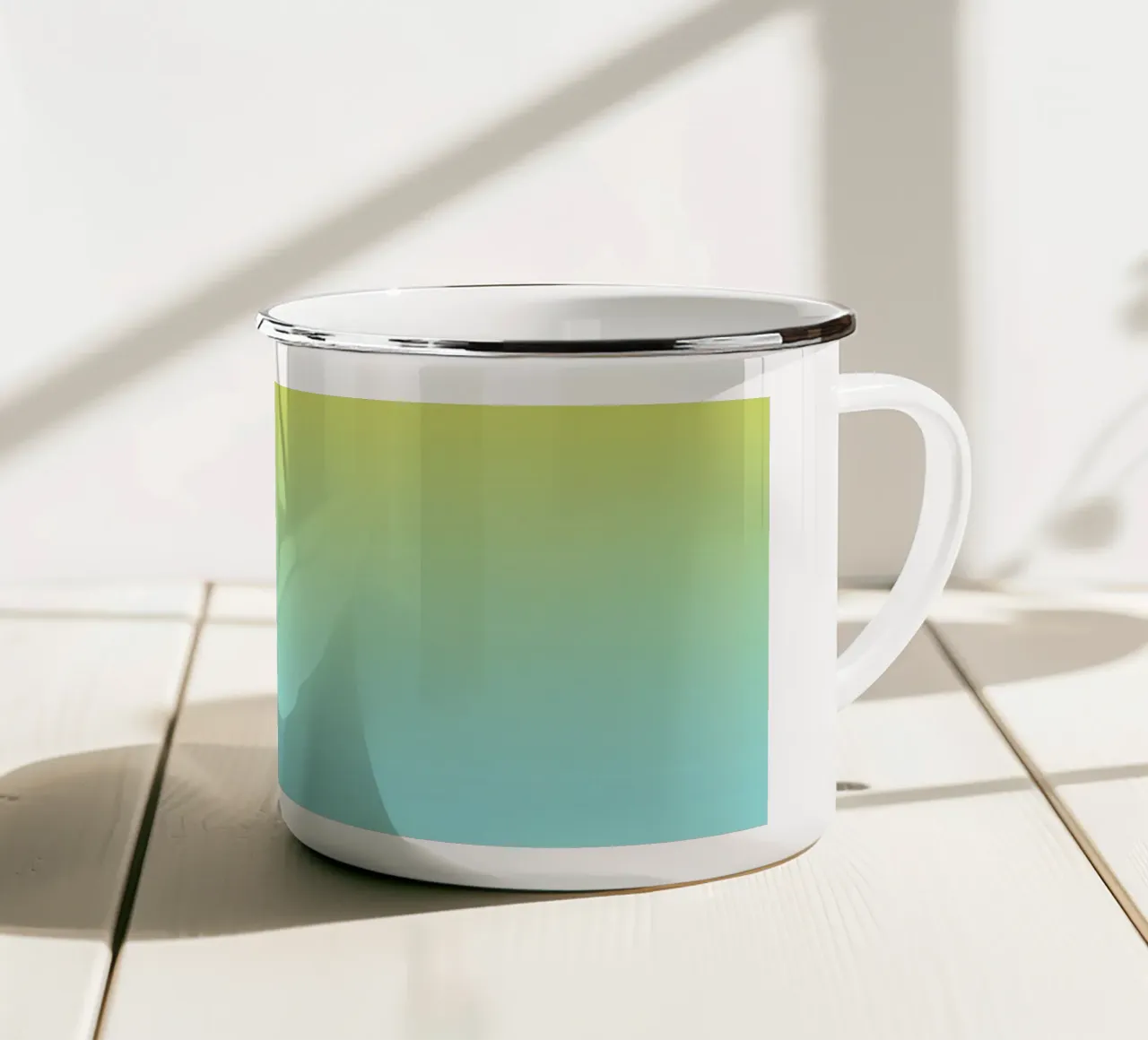 Ombreggiatura Gradiente Oceano Alba tazza in smalto da Petra Lang - Design