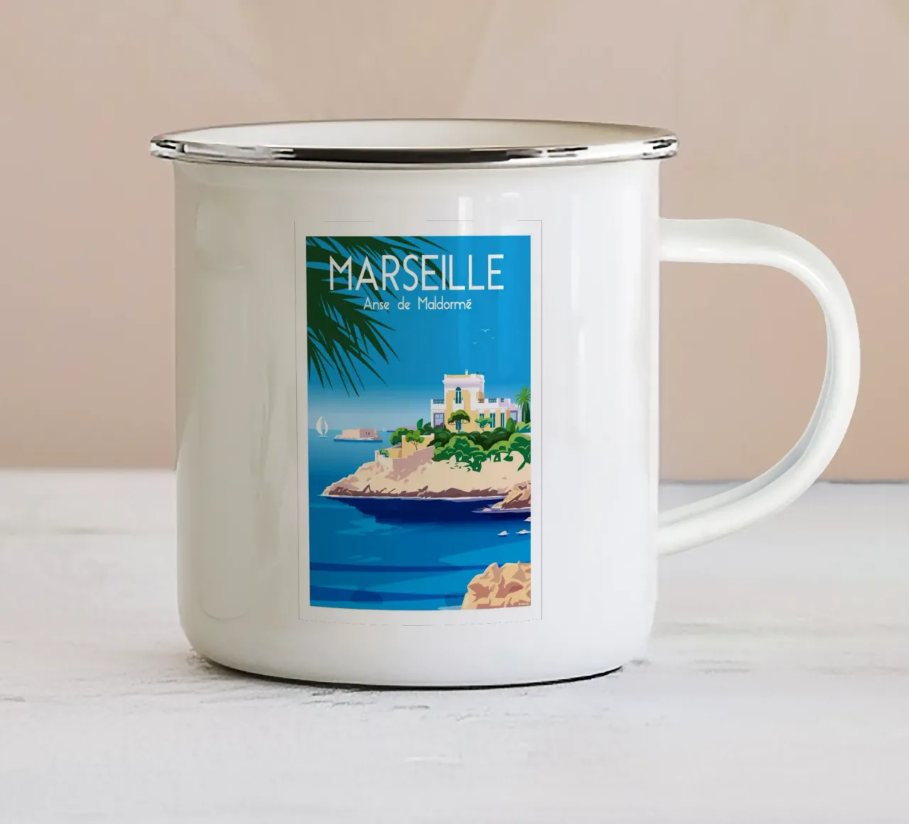 Marsiglia tazza in smalto da Raphaël Delerue