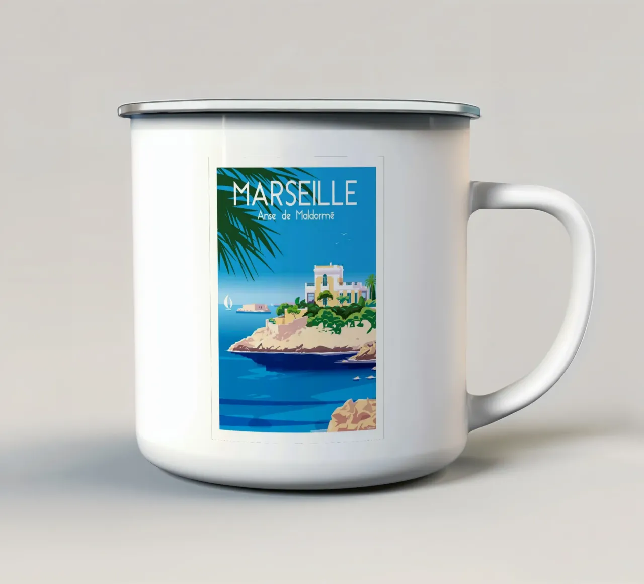 Marsiglia tazza in smalto da Raphaël Delerue