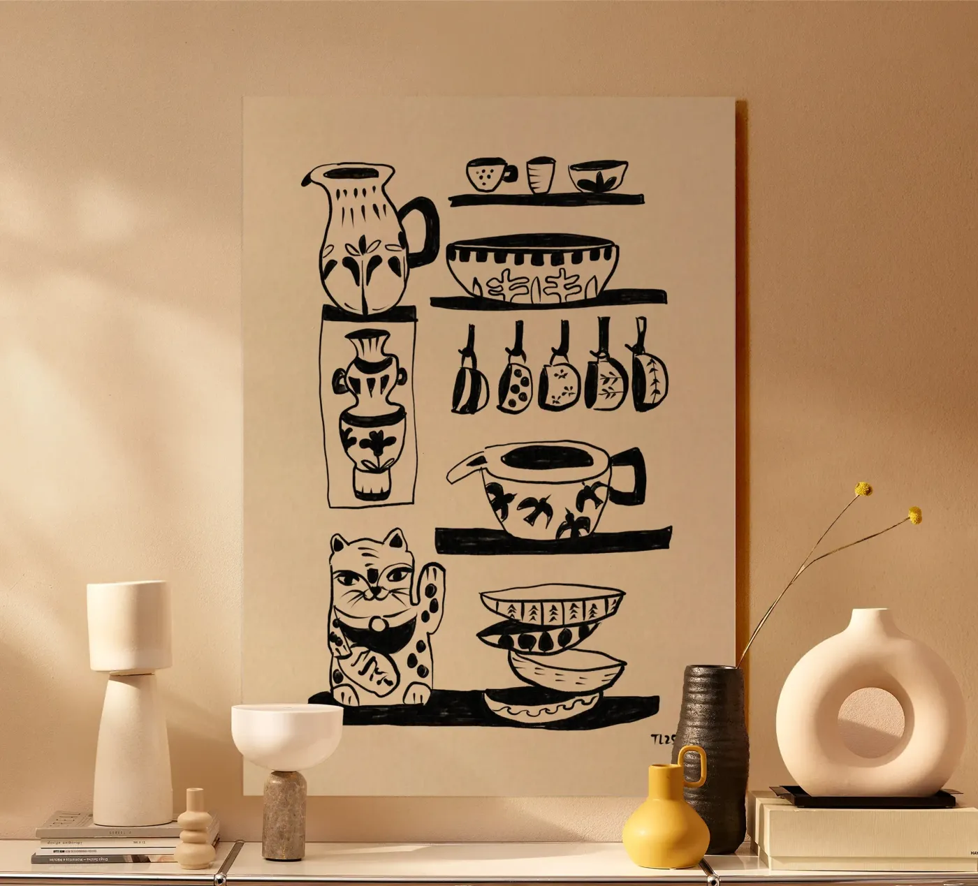 Pottery Luck Acryl-Glas von Raipa Studio