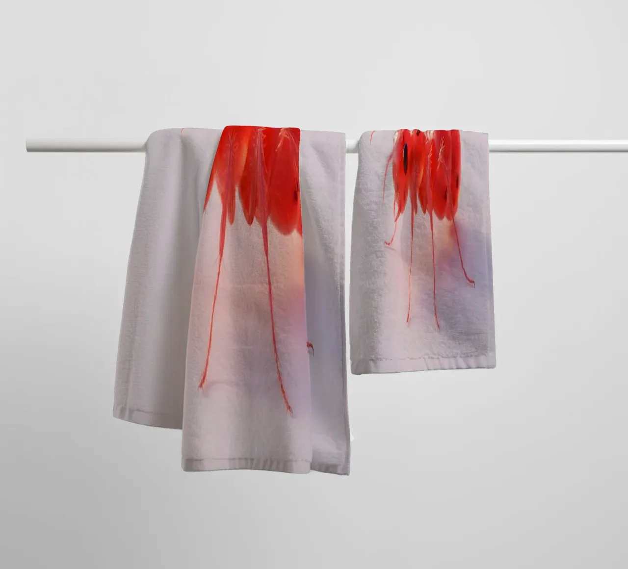 Vibrant Red Ant Macro Art – Minimalist Nature Design Print towel by Fruit Fusion Creatures