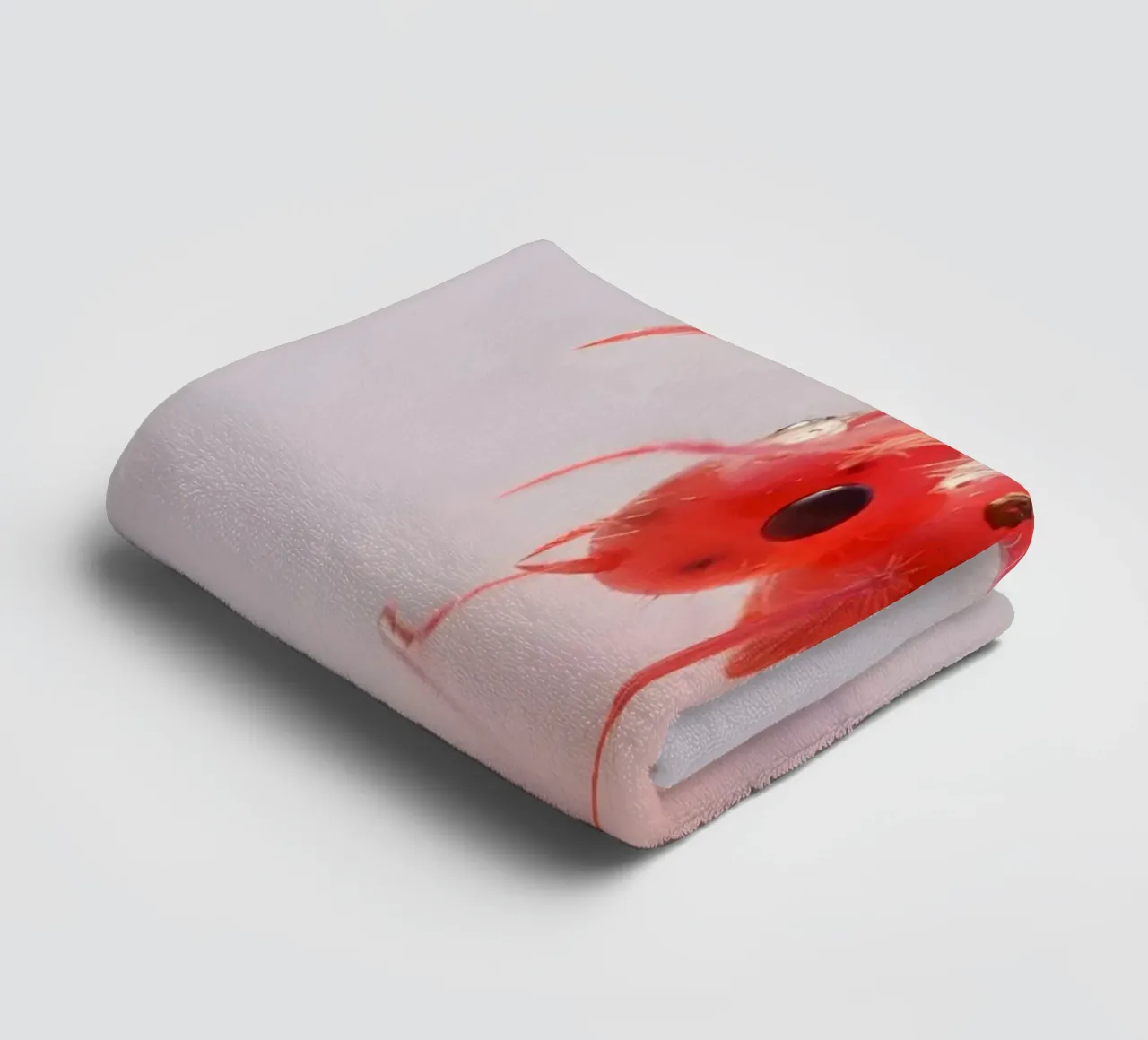 Vibrant Red Ant Macro Art – Minimalist Nature Design Print towel by Fruit Fusion Creatures