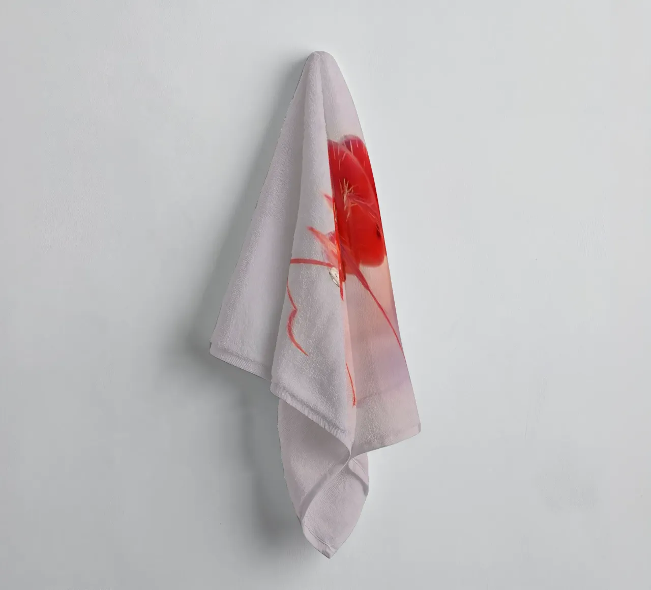 Vibrant Red Ant Macro Art – Minimalist Nature Design Print towel by Fruit Fusion Creatures