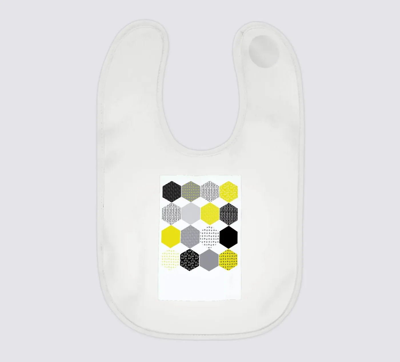 Yellowhex baby slabbetje van Maria Kritzas