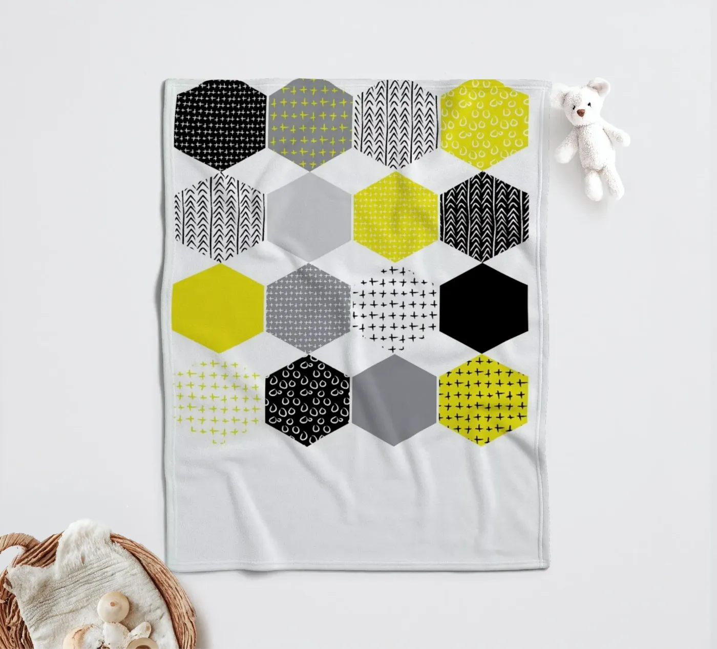 Yellowhex Fleecedecke von Maria Kritzas