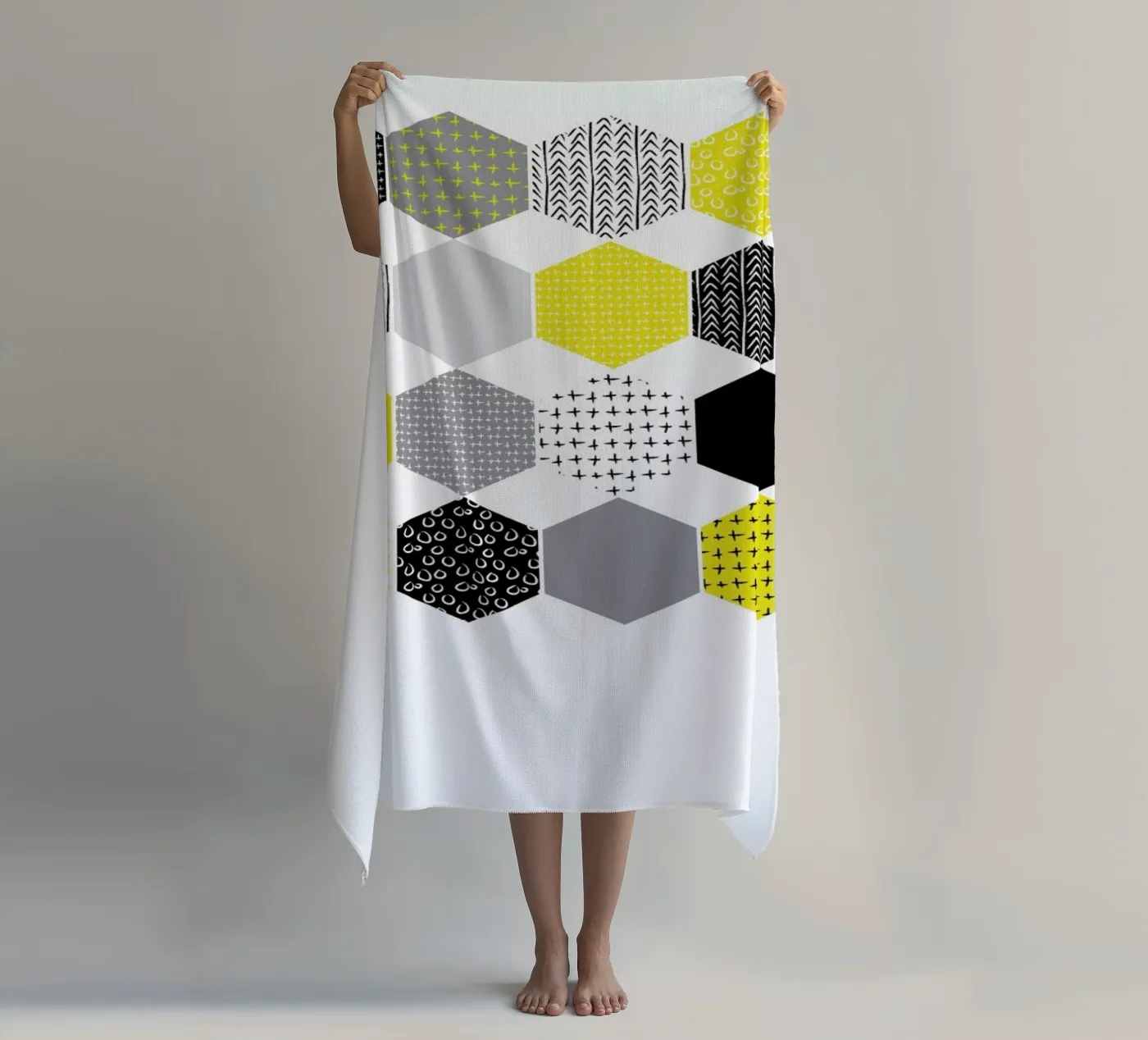 Yellowhex strandhanddoek van Maria Kritzas