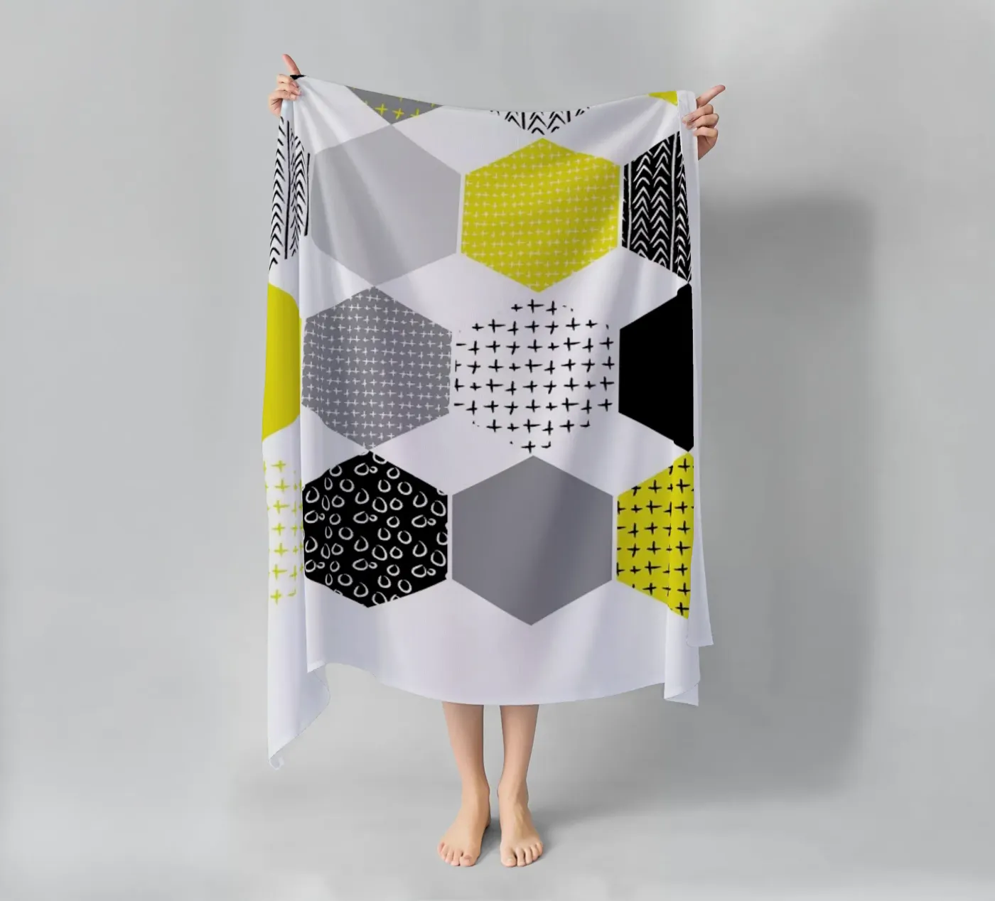 Yellowhex strandhanddoek van Maria Kritzas