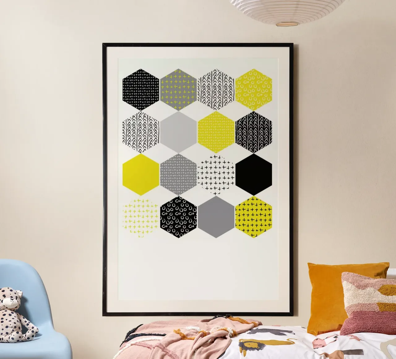 Yellowhex poster con telaio in plastica da Maria Kritzas