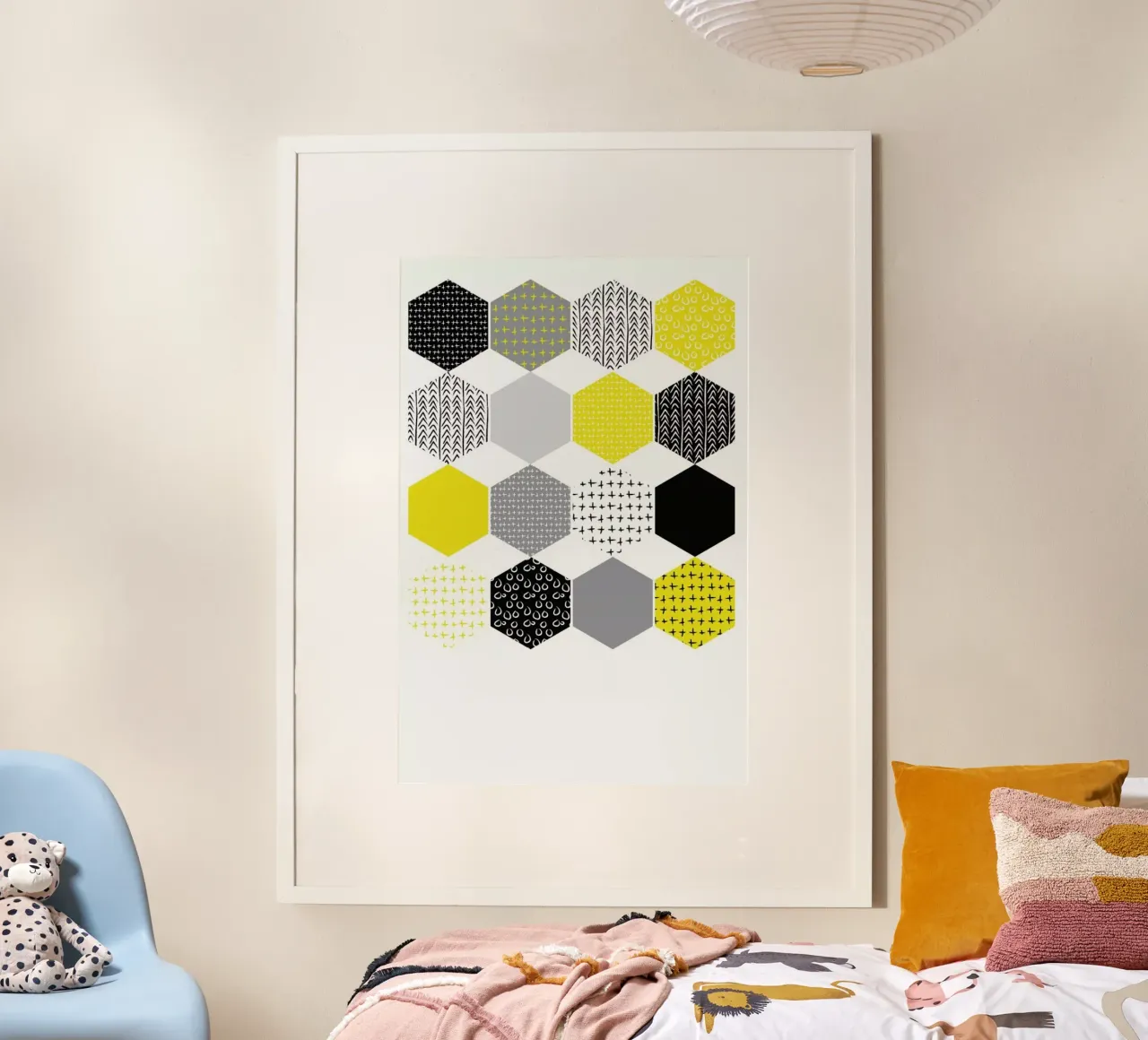 Yellowhex poster con telaio in plastica da Maria Kritzas