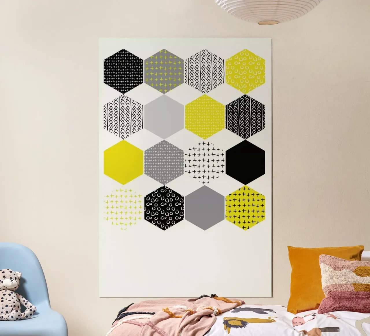 Yellowhex poster con telaio in plastica da Maria Kritzas