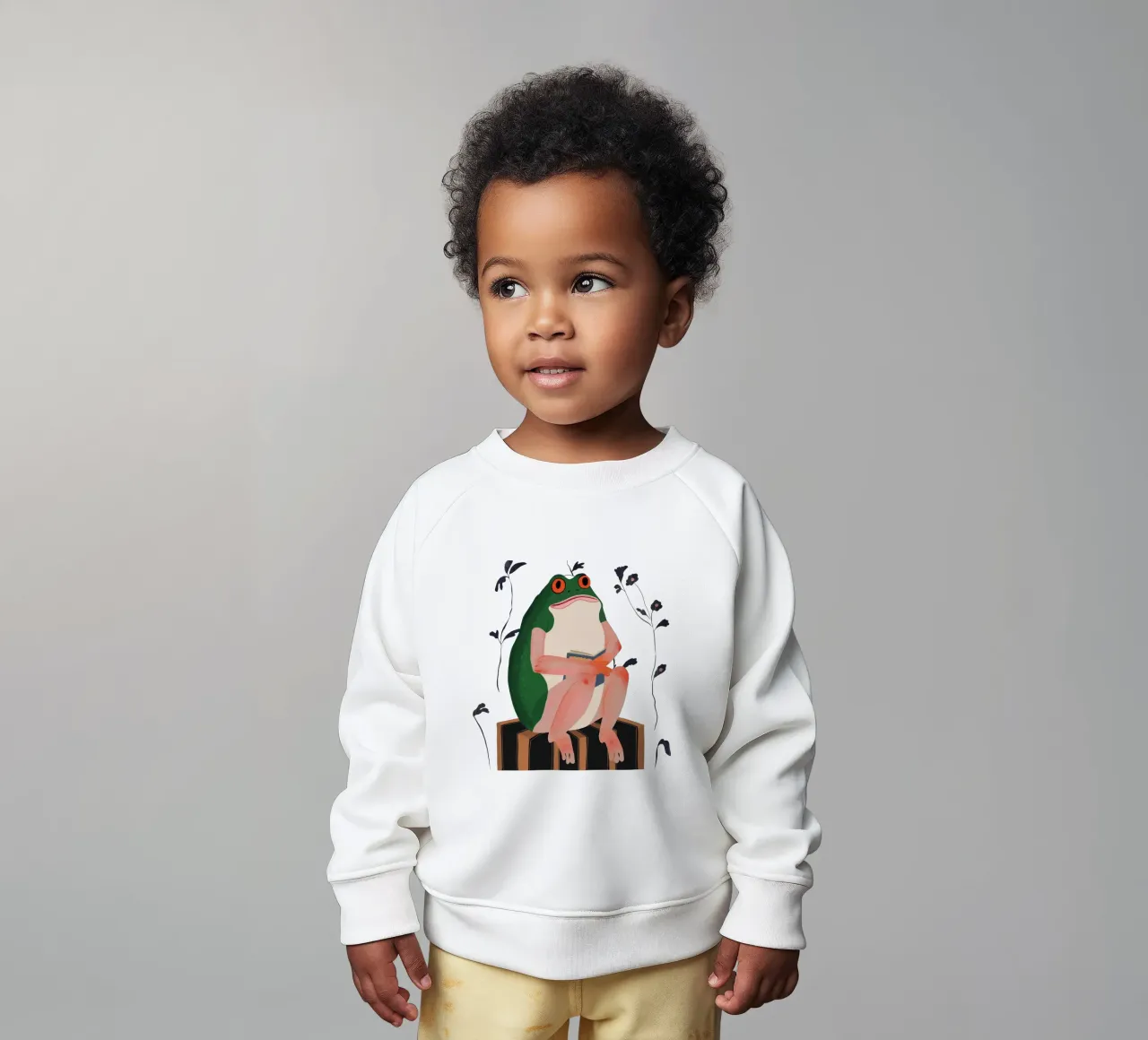 Pegatina La Rana Librera, Ropa sudadera de bebé de ArtsySesta