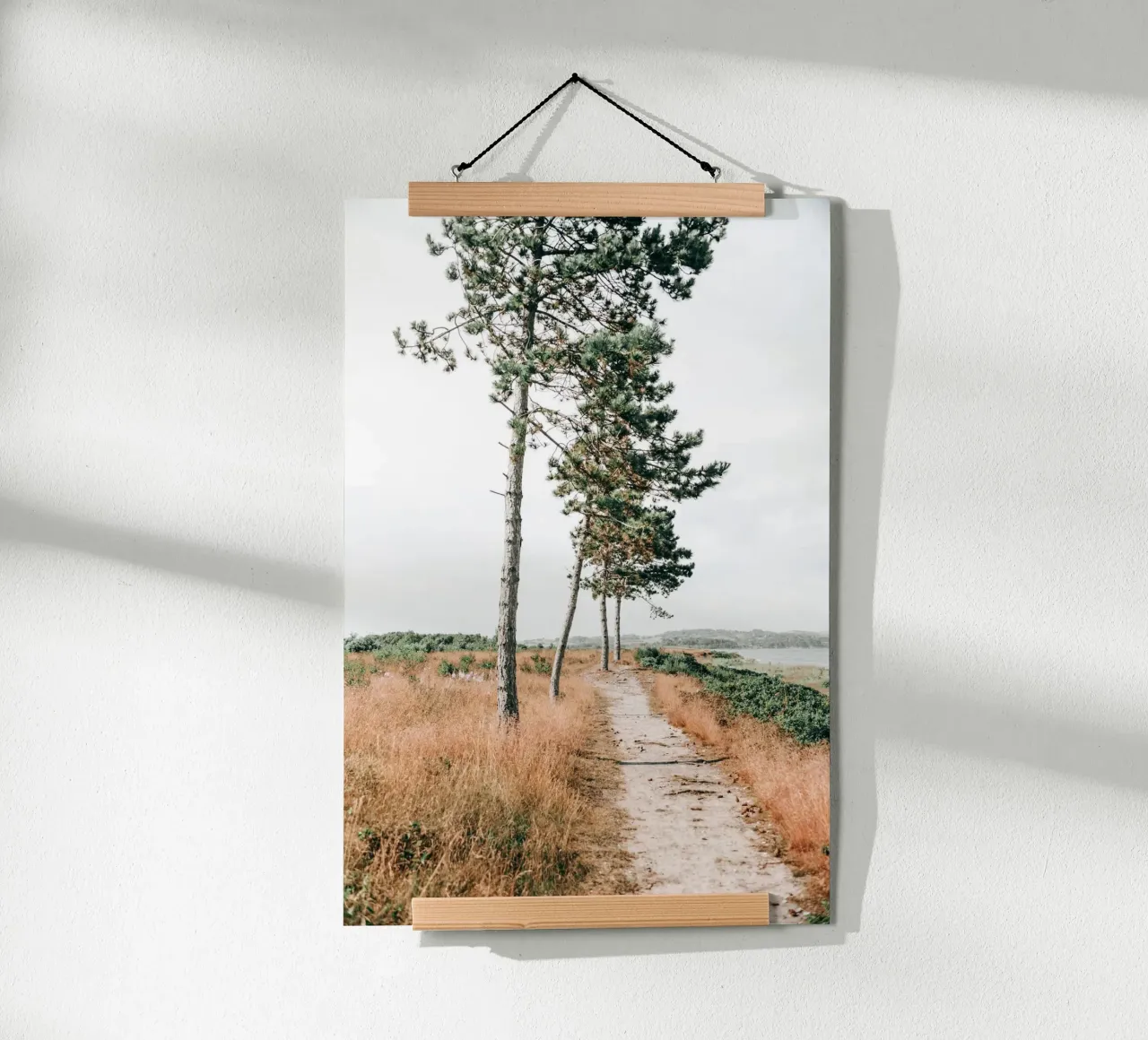 KüstenStreifen - Dänemark Poster mit Holzrahmen von stine wiemann