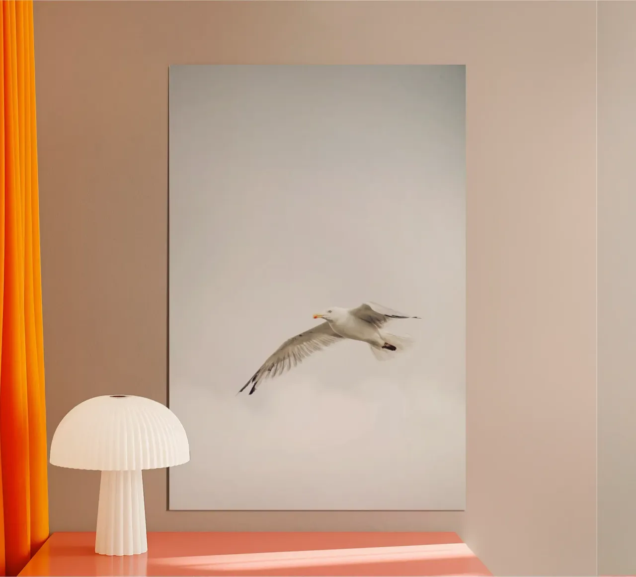 SoloMöwe - Dänemark Poster mit Holzrahmen von stine wiemann